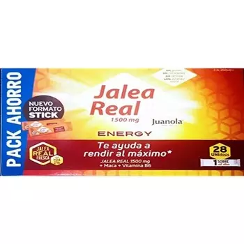 Royal Jelly Energy 1500 мг 28 пакетиков по 10 мл - Упаковка из 28 штук Juanola