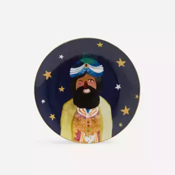 Рождественская десертная тарелка King Baltasar El Corte Ingls, синий
