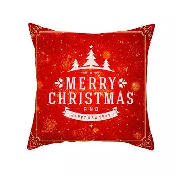 Рождественская елка Приветствие Письмо Подушка Чехлы для дома Диван Кафе Офисное украшение #6 Stuttg