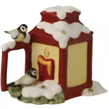 Рождественская фигурка Goebel "Фигурка животного - Любопытные синицы, высота ок. 5 см", коллекционная фигурка, рождественское украшение, декоративная фигурка из керамики, цвет bunt