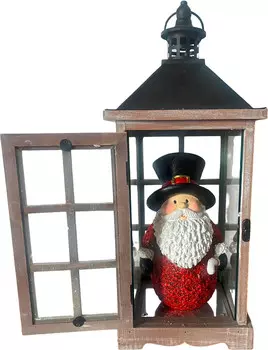 Рождественская фигурка X-Mas, 17x41x17 см, коричневый/красный/черный