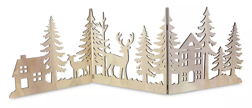 Рождественская фигурка X-Mas, 44,2x40x2,4 см, естественный