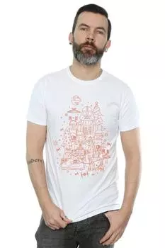 Рождественская футболка «Империя» Star Wars, белый