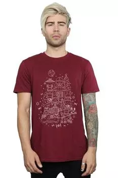 Рождественская футболка «Империя» Star Wars, красный