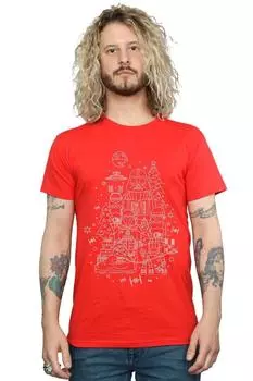 Рождественская футболка «Империя» Star Wars, красный