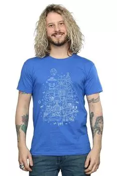 Рождественская футболка «Империя» Star Wars, синий