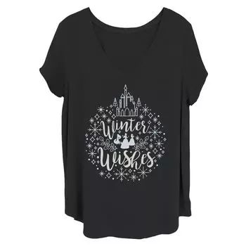Рождественская футболка Juniors' Plus Disney Princess Winter Wishes Licensed Character