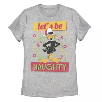 Рождественская футболка Looney Tunes для юниоров с надписью «Let's Be Naughty» Даффи Дак Licensed Character
