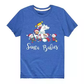 Рождественская футболка Nickelodeon Rugrats "Santa Babies" для мальчиков 8–20 лет Licensed Character, синий