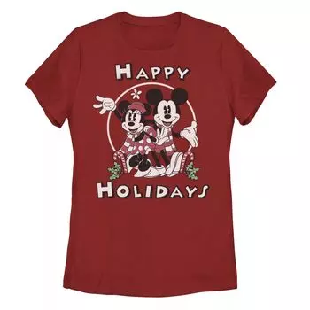 Рождественская футболка с Микки и Минни Маус для детей Disney's Happy Holidays Licensed Character