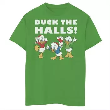 Рождественская футболка с рисунком Disney's Huey Dewey And Louie для мальчиков 8–20 Duck The Halls Disney