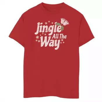 Рождественская футболка с рисунком Jingle All The Way Bells для мальчиков 8–20 лет Licensed Character