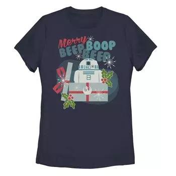 Рождественская футболка «Звездные войны» для юниоров R2-D2 Merry Beep Boop Beep Star Wars