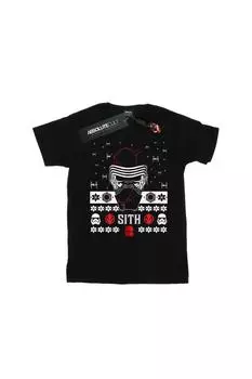 Рождественская хлопковая футболка ситхов «Восхождение Скайуокера» Star Wars, черный