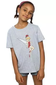 Рождественская хлопковая футболка Tinker Bell Disney, серый