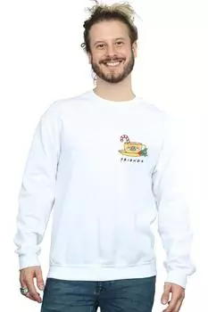 Рождественская кофейная кружка, толстовка с принтом на груди Friends, белый