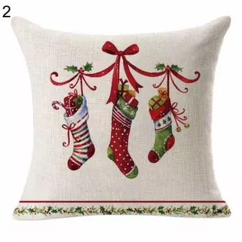 Рождественская льняная подушка, чехол для дивана-кровати, автомобильное кафе, офисное украшение-2 # Stuttg