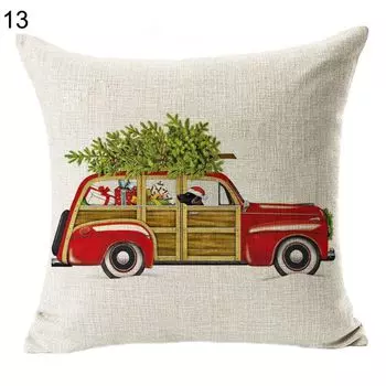 Рождественская льняная подушка, чехол для дивана-кровати, автомобильное кафе, офисное украшение-13 # Stuttg