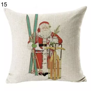 Рождественская льняная подушка, чехол для дивана-кровати, автомобильное кафе, офисное украшение-15 # Stuttg