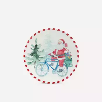 Рождественская меламиновая хлебная тарелка Santa Villa El Corte Ingls, разноцветный