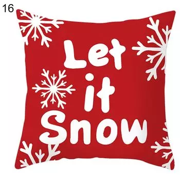 Рождественская наволочка из полиэстера персиковой кожи, дышащая, приятная для кожи, Рождественская елочная подушка, чехол для подушки, домашний декор-16 Stuttg