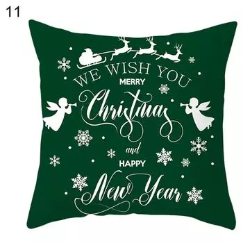 Рождественская наволочка из полиэстера персиковой кожи, дышащая, приятная для кожи, Рождественская елочная подушка, чехол для подушки, домашний декор-11 Stuttg