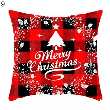 Рождественская наволочка, приятная для кожи декоративная плюшевая подушка для интерьера автомобиля, домашняя подушка, украшение дома-9 Stuttg