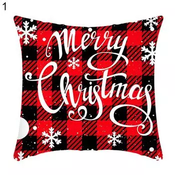 Рождественская наволочка, приятная для кожи, декоративная плюшевая подушка для интерьера автомобиля, домашняя подушка, украшение дома-1 Stuttg