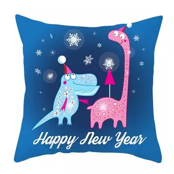 Рождественская наволочка со скрытой молнией, декоративная полиэстеровая подушка, чехол для подушки, домашний праздничный декор для офиса-G Stuttg
