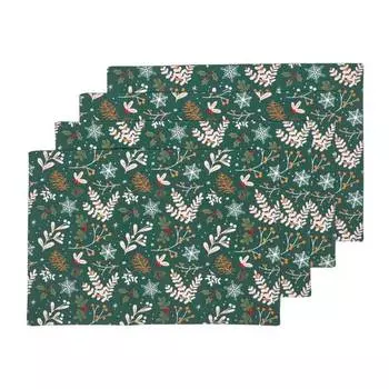 Рождественская подставка для столовых приборов рождественский лес Homescapes, зеленый