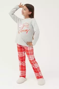 Рождественская семейная пижама Клауса Society 8, серый