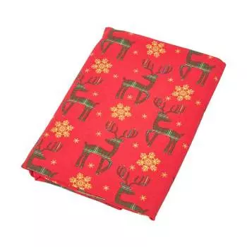 Рождественская скатерть олень Homescapes, красный