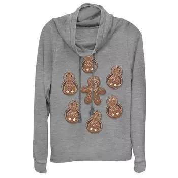 Рождественская толстовка с капюшоном для детей «Звездные войны» Chewie Porg Gingerbread Cookies Licensed Character