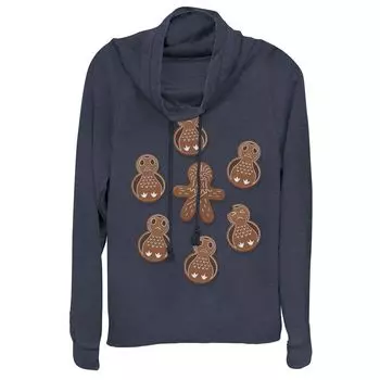Рождественская толстовка с капюшоном для детей «Звездные войны» Chewie Porg Gingerbread Cookies Licensed Character, темно-синий