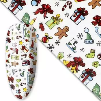 Рождественская трансферная фольга 100 см № 16 MollyLac, Molly Lac