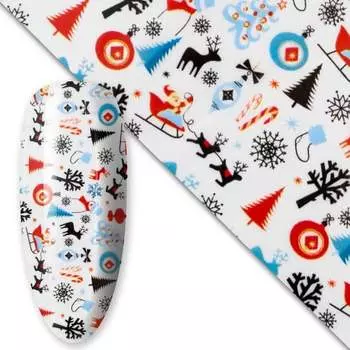 Рождественская трансферная фольга 100 см № 17 MollyLac, Molly Lac