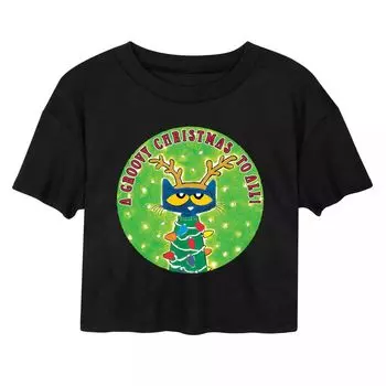 Рождественская укороченная футболка Pete The Cat Groovy для юниоров Licensed Character