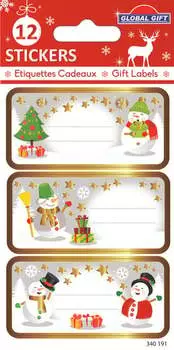 Рождественские Этикетки Снеговика Inna marka