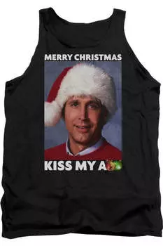 Рождественские каникулы Merry Kiss взрослая майка Gildan, черный