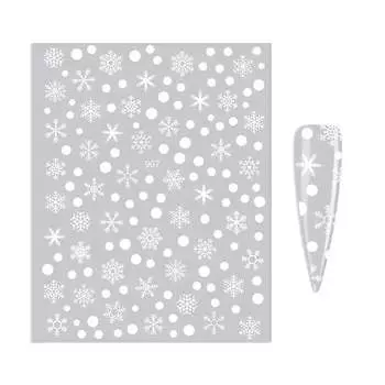 Рождественские самоклеящиеся наклейки для ногтей. Deni Carte