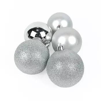 Рождественские шары Atmosphera Createur dinterieur, 7x8,2x7 см, серебристый