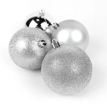 Рождественские шары Atmosphera Createur dinterieur, 8x9,2x8 см, серебристый