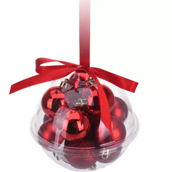 Рождественские шары Home Styling Collection, 9,7x12x9,7 см, красный