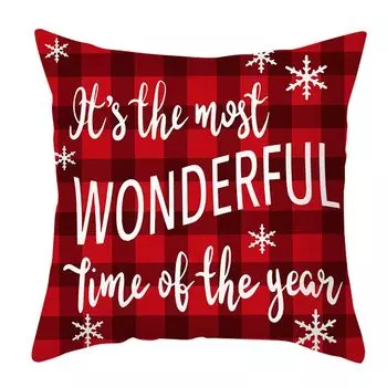 Рождественский чехол для подушки, Рождественская тема, мягкая декоративная потайная молния, гостиная, диван, подушка, район, домашний декор, ежедневное использование-K Stuttg