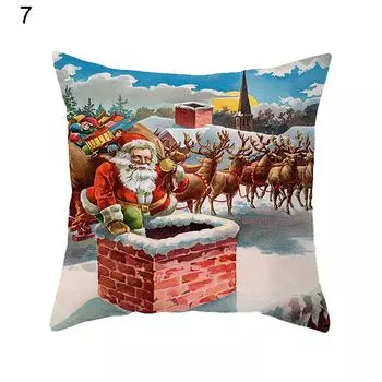 Рождественский чехол для подушки с ангелом, винтажная картина маслом, стиль, полиэстер, персиковая кожа, подушка, район, домашний декор-7 Stuttg