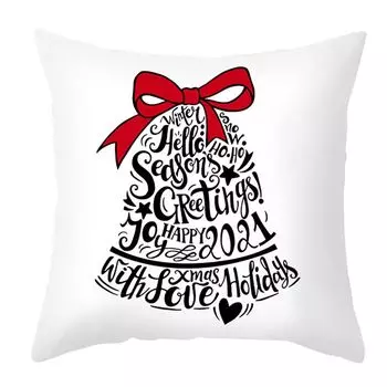 Рождественский чехол на подушку, Рождественская тема, мягкая декоративная потайная молния, гостиная, диван, подушка, районный домашний декор, ежедневное использование-A Stuttg