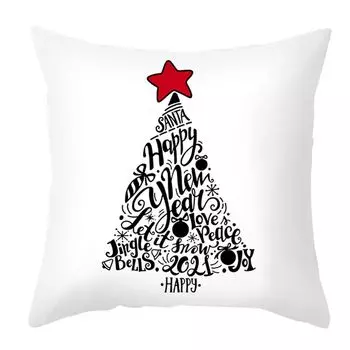 Рождественский чехол на подушку, Рождественская тема, мягкая декоративная потайная молния, гостиная, диван, подушка, районный домашний декор, повседневное использование-I Stuttg