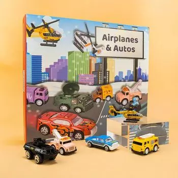 Рождественский календарь обратного отсчета с машинками Popfun