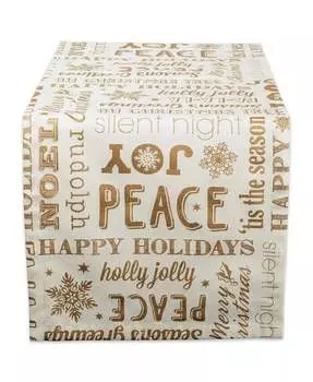 Рождественский коллаж дорожка Design Imports, белый