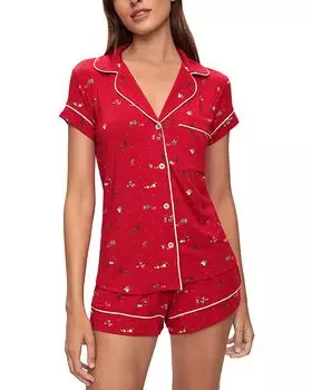 Рождественский комплект коротких платьев Gisele Shortie Eberjey, красный